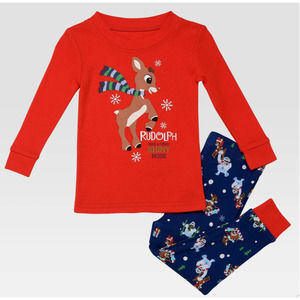 NEW Toddler BOYS Rudolph The Red Nosed Reindeer Oh Deer Christmas 2-Piece PJ Set
